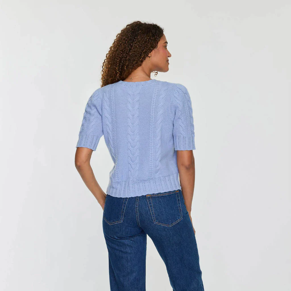 CABLE PUFF SLEEVE TEE - Image 4