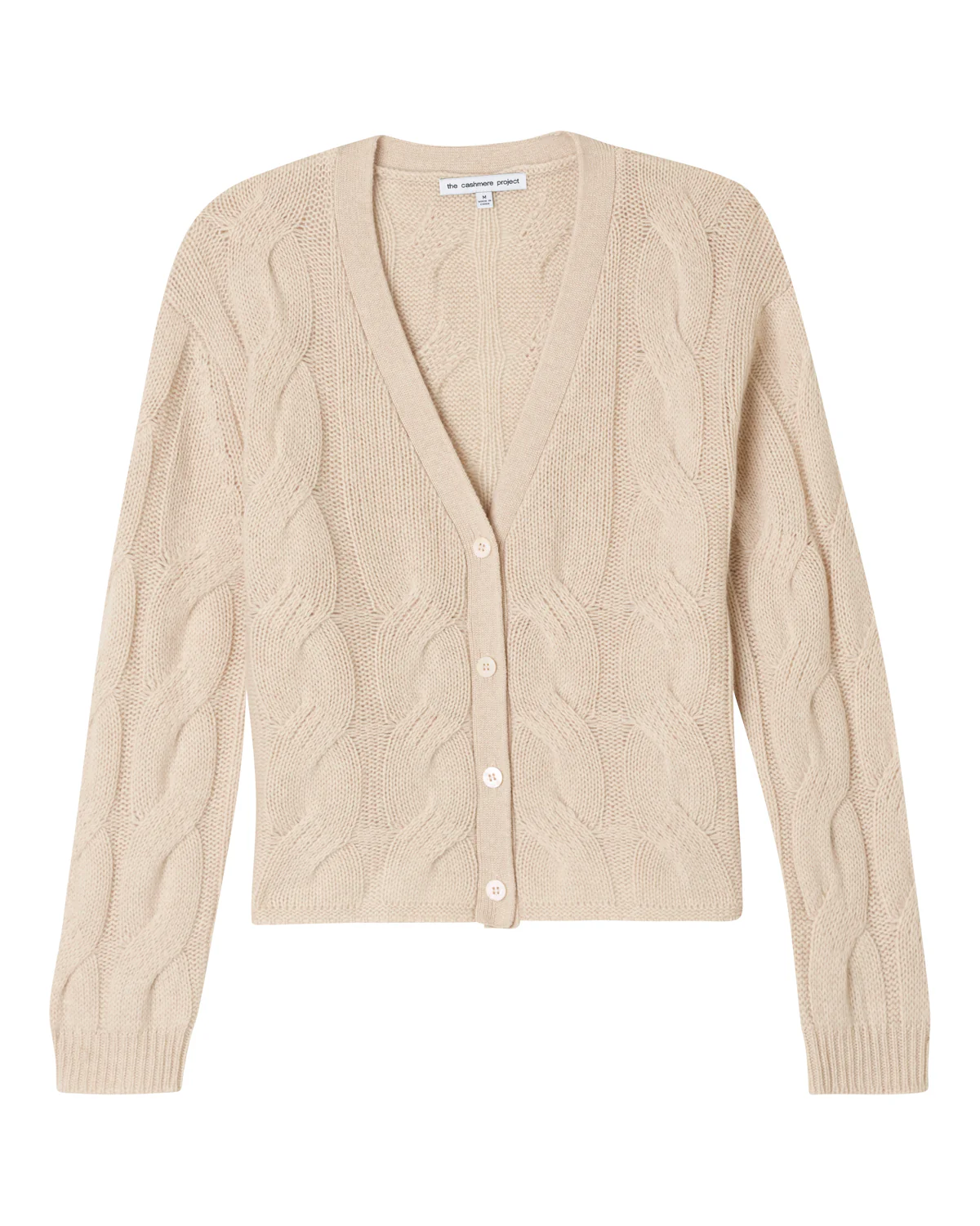 CABLE V NECK CARDIGAN - Image 7