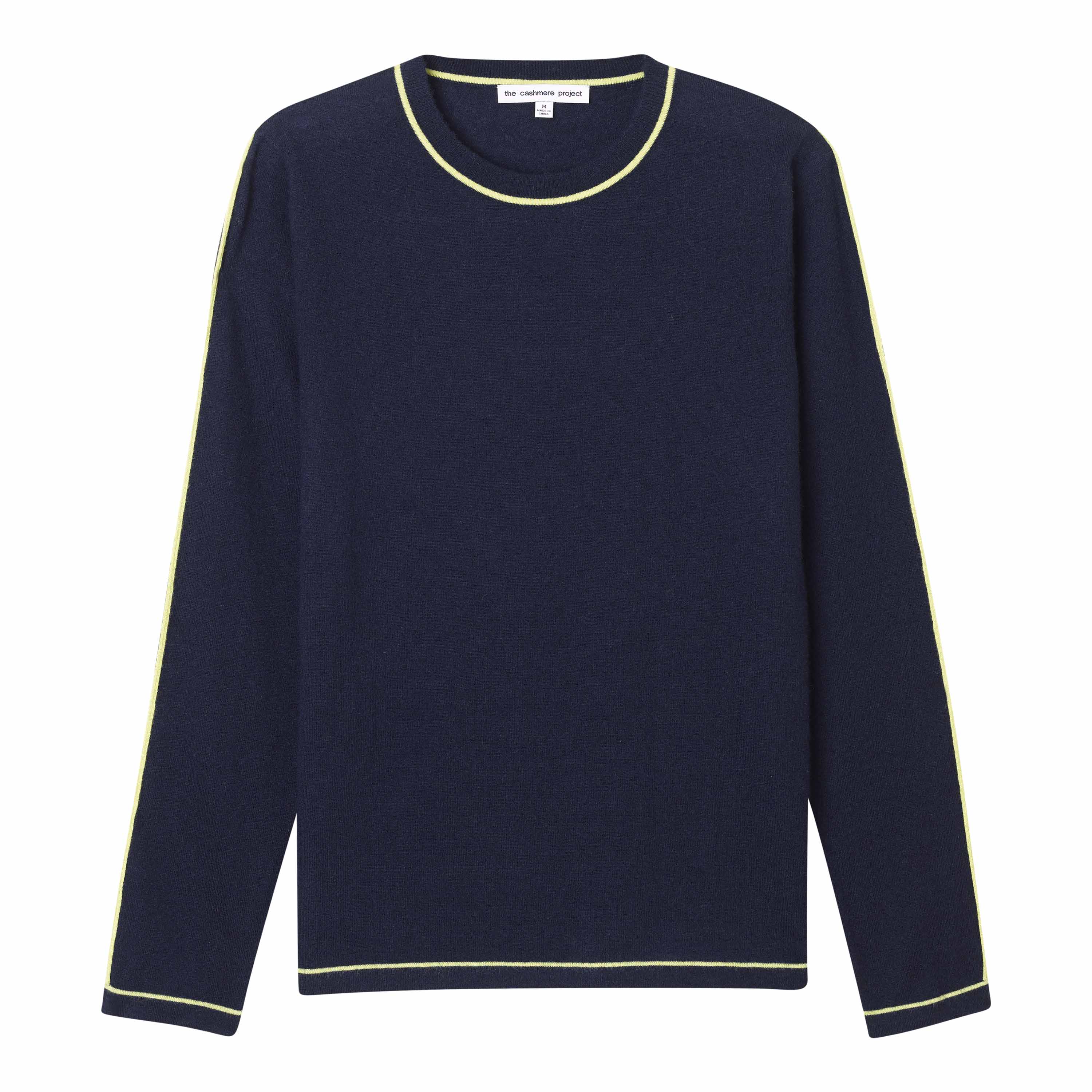 California Cashmere Jersey Tipped Crew - Image 3