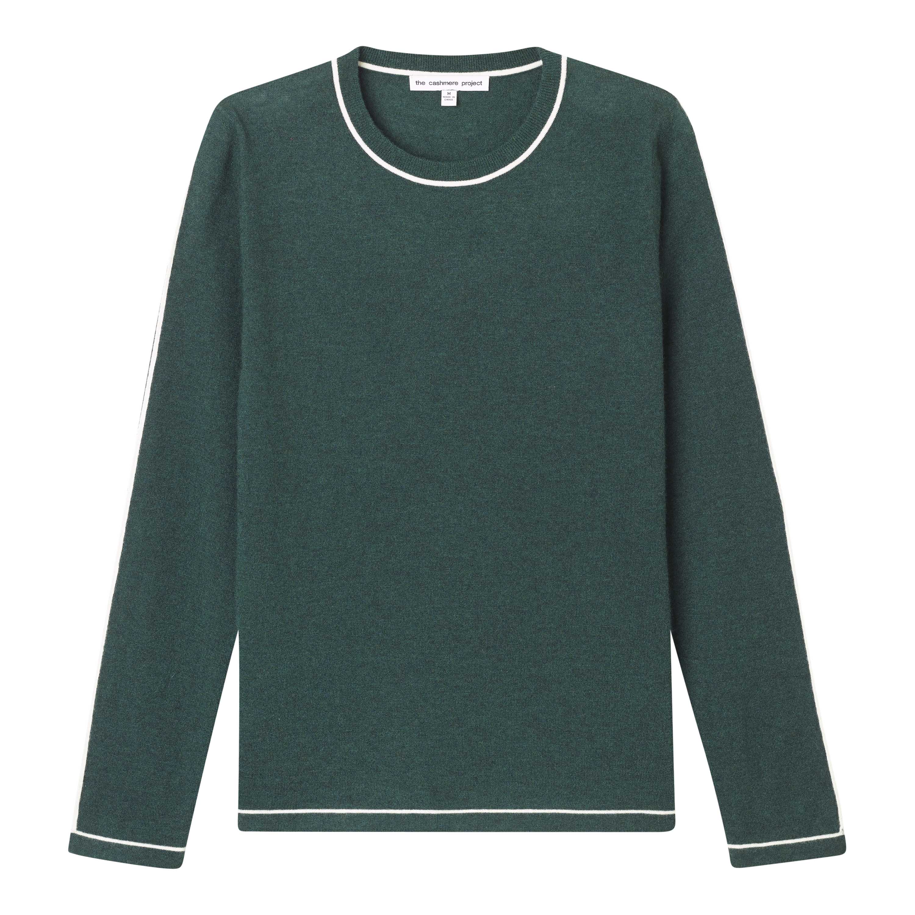 California Cashmere Jersey Tipped Crew - Image 4