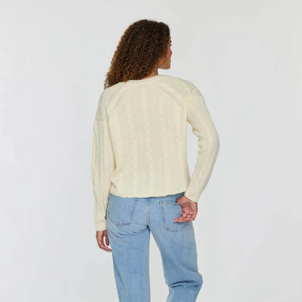 CROPPED CABLE V NECK - Image 3