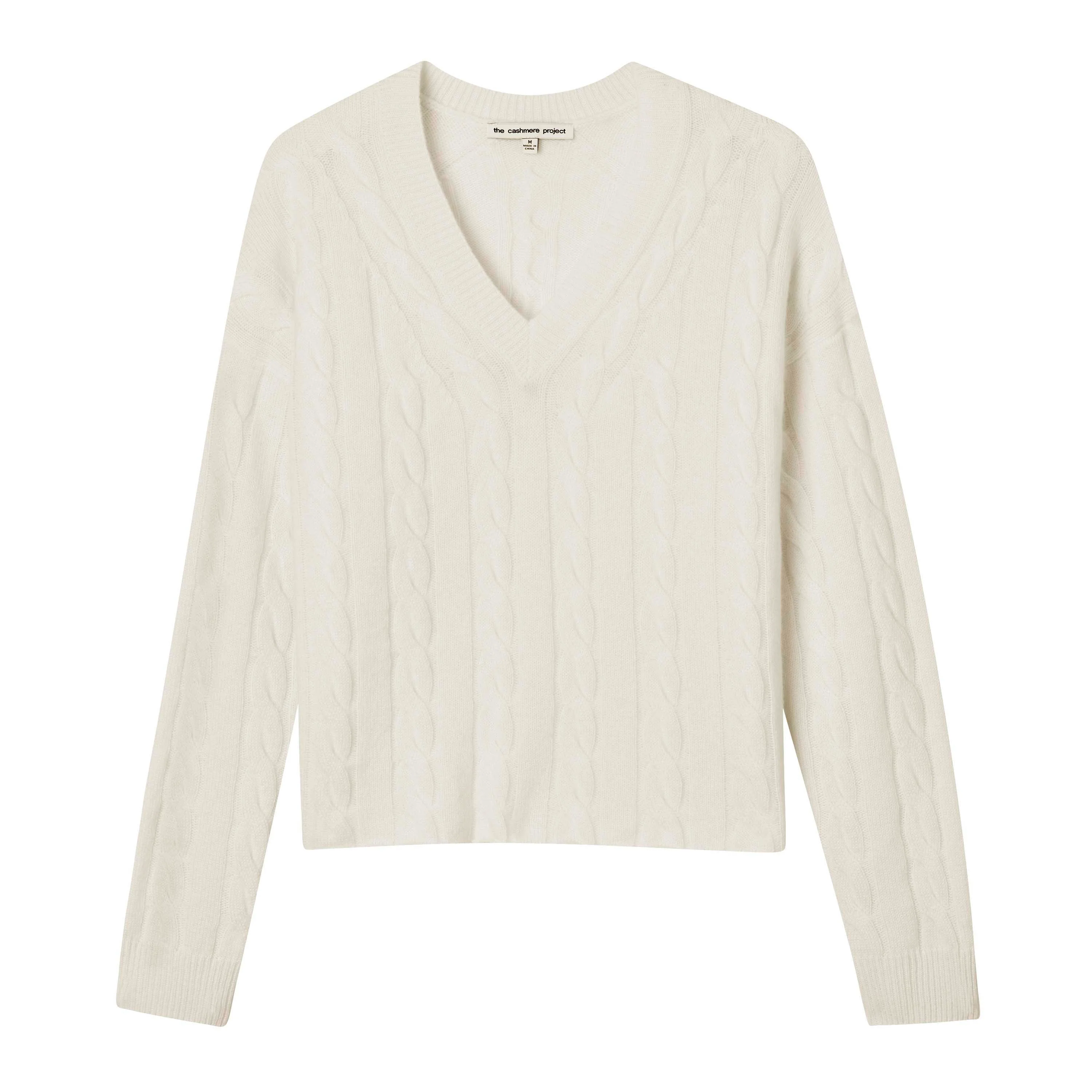 CROPPED CABLE V NECK - Image 4