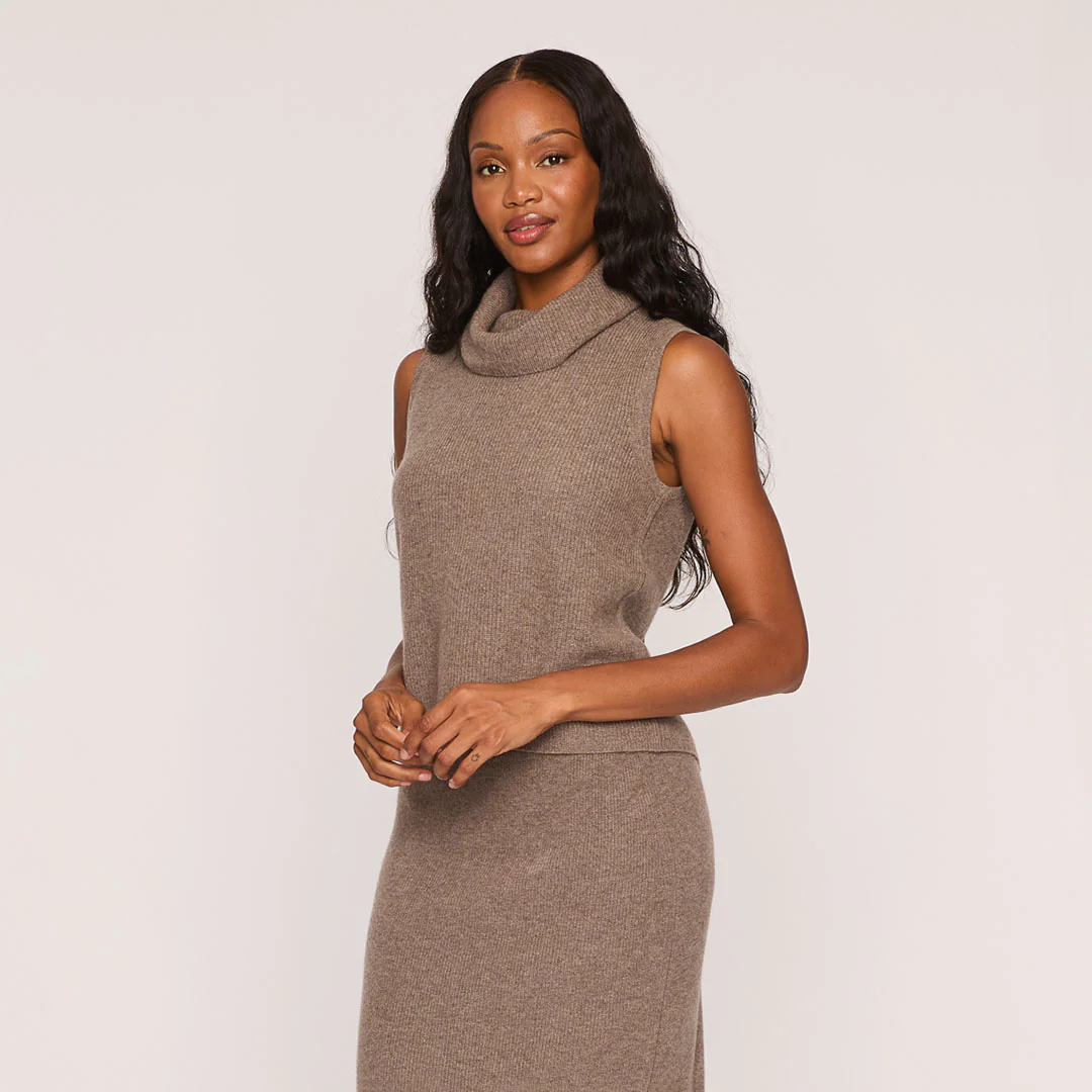 CROPPED SLEEVELESS TURTLENECK - Image 4