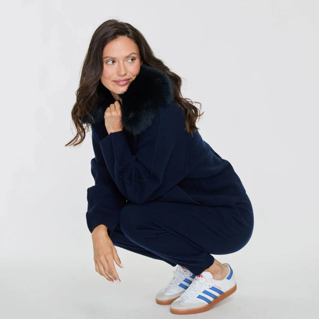 FAUX FUR COLLAR ZIP JACKET - Image 3