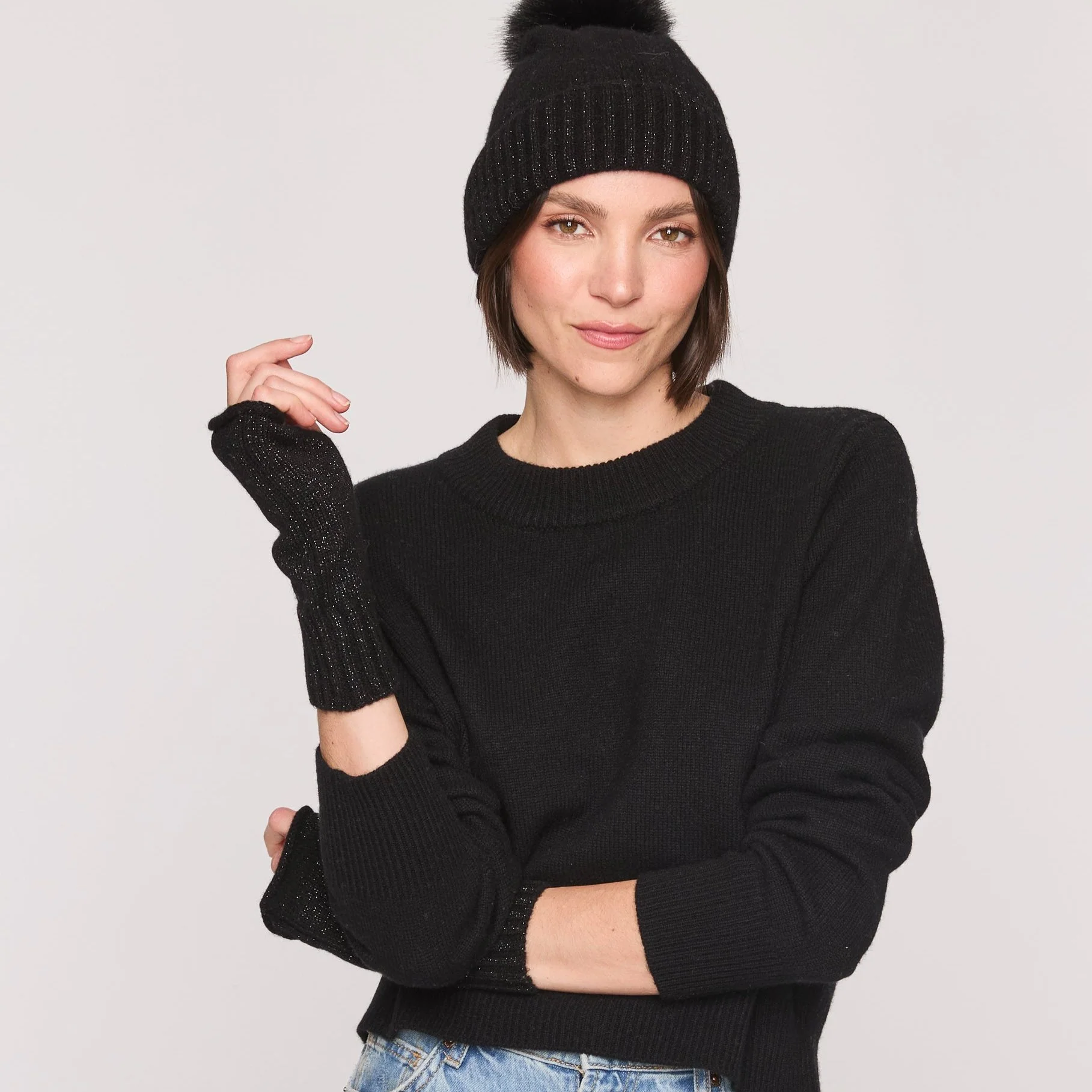 LUREX FINGERLESS GLOVE - Image 3