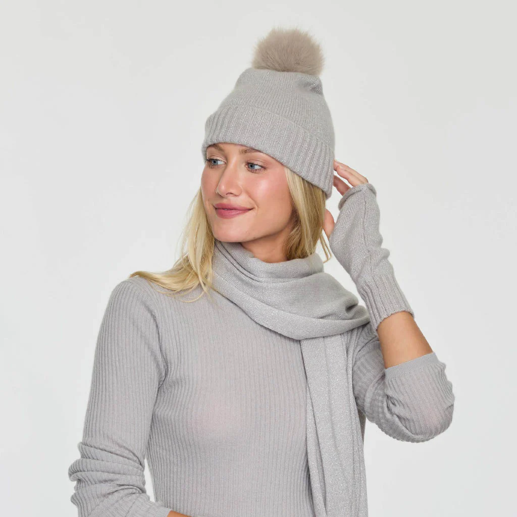 LUREX POM POM HAT