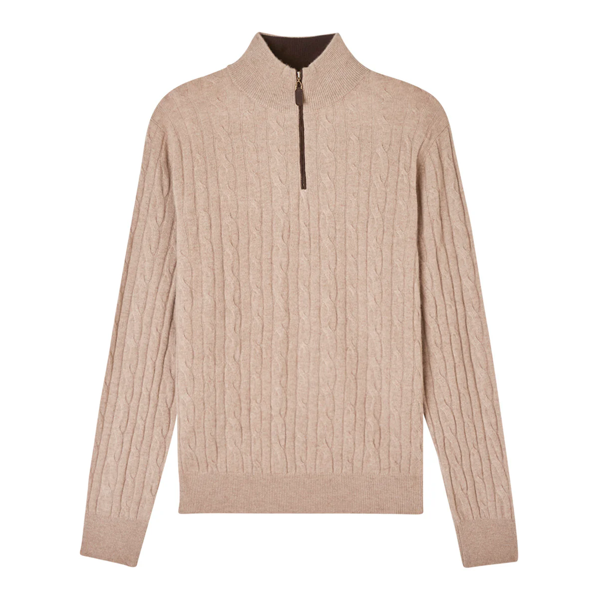 MEN'S CLASSIC CABLE QUARTER ZIP - Image 4