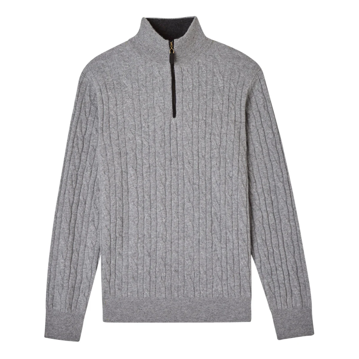 MEN'S CLASSIC CABLE QUARTER ZIP - Image 5