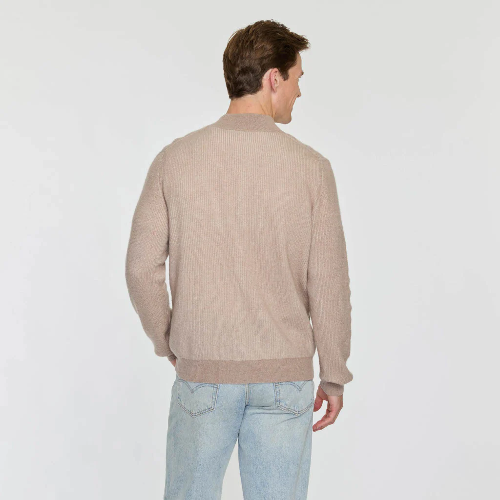 MEN'S PLATED RIB ZIP CARDIGAN - Image 3