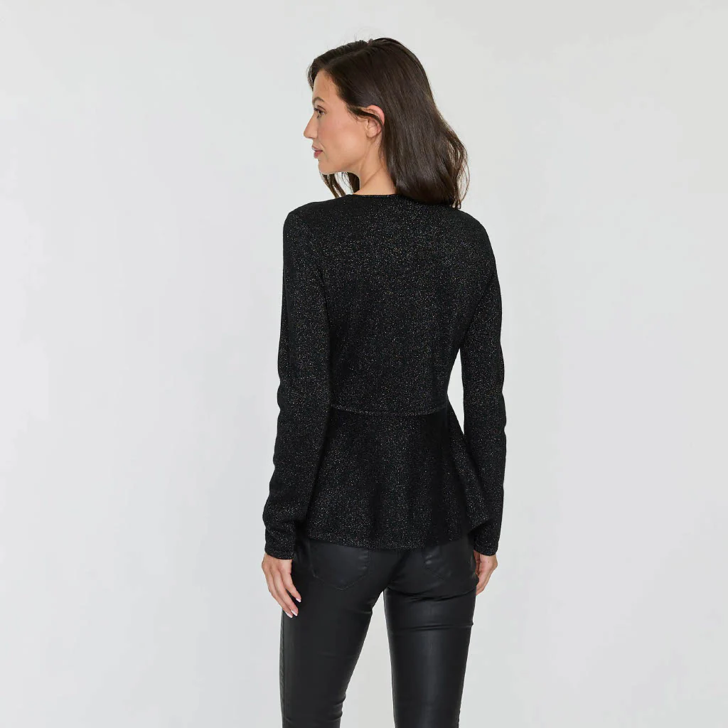 PEPLUM LUREX CASHMERE TOP - Image 2