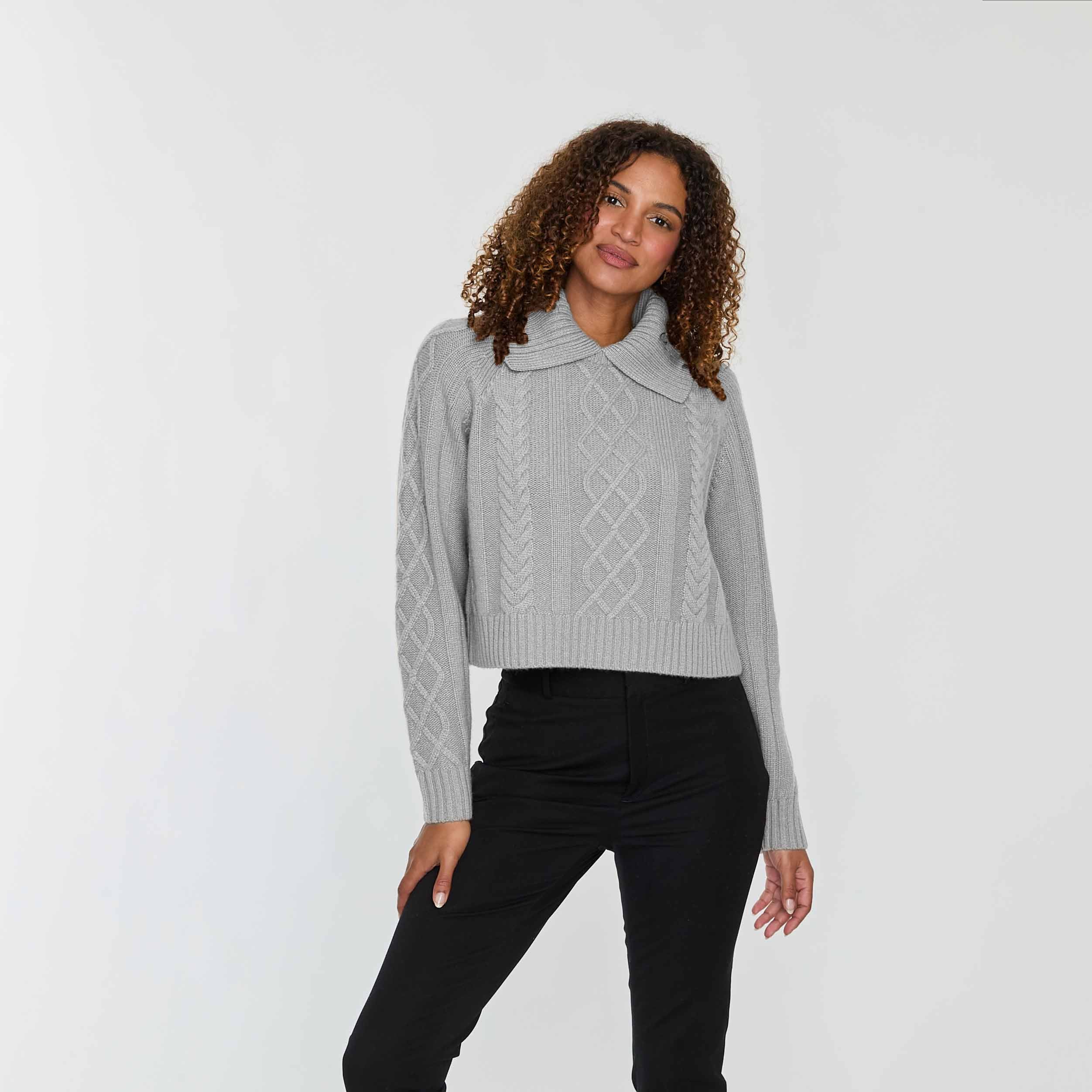 REMOVABLE COLLAR CABLE CROP POLO - Image 4