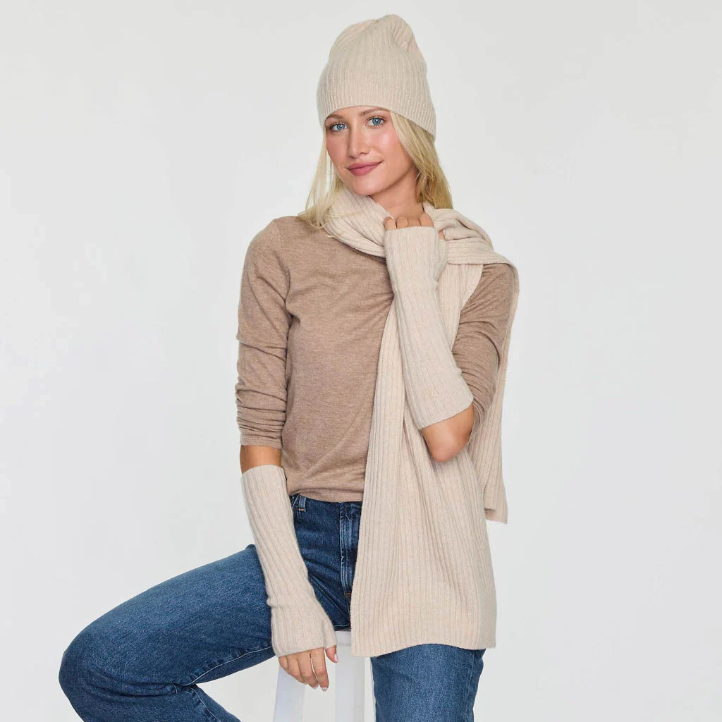 RIB LONG FINGERLESS GLOVE