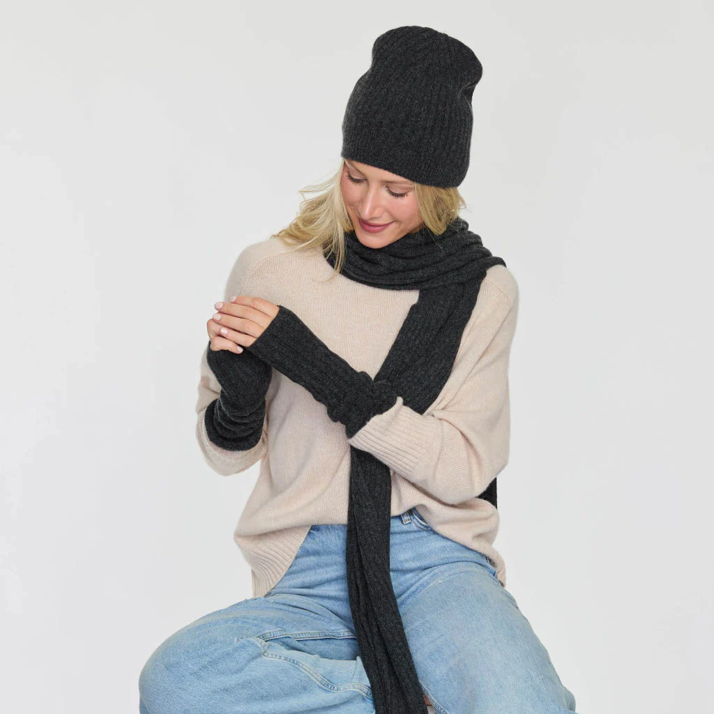 RIB LONG FINGERLESS GLOVE - Image 2