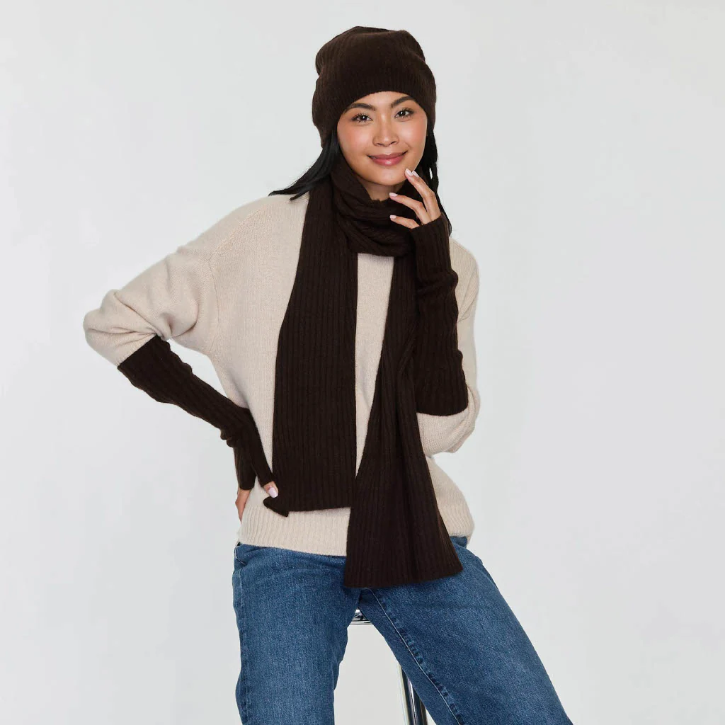RIB LONG FINGERLESS GLOVE - Image 4