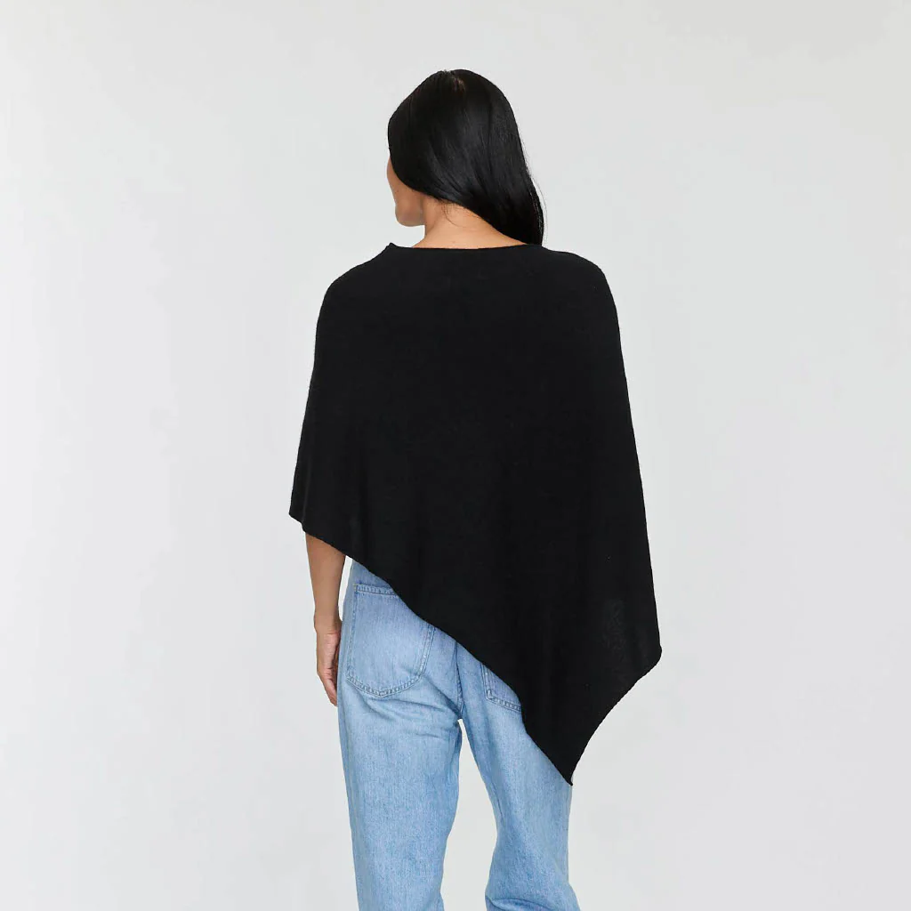 ROLLED EDGE ASYMMETRICAL PONCHO - Image 3