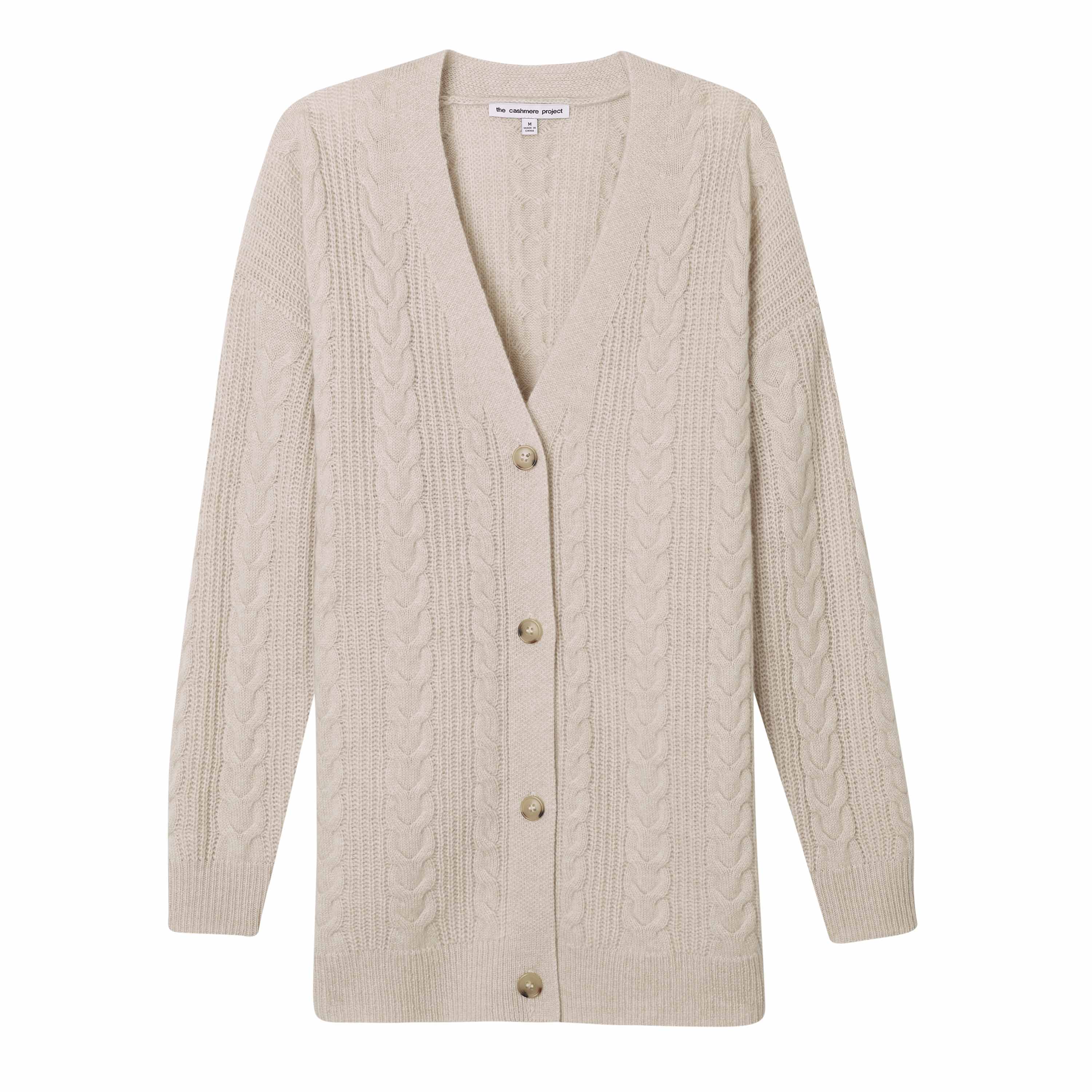 SHAKER CABLE BOYFRIEND CARDIGAN - Image 3