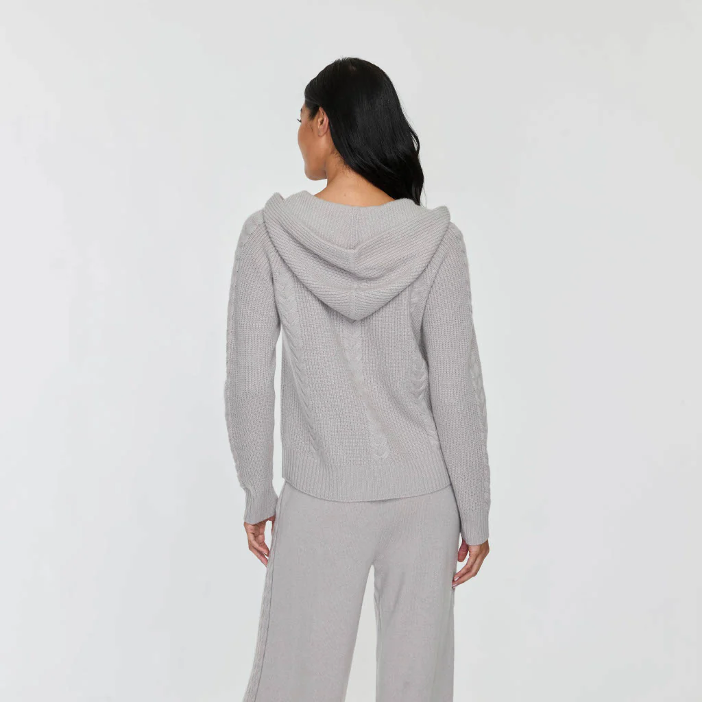 SHAKER CABLE ZIP HOODIE - Image 3