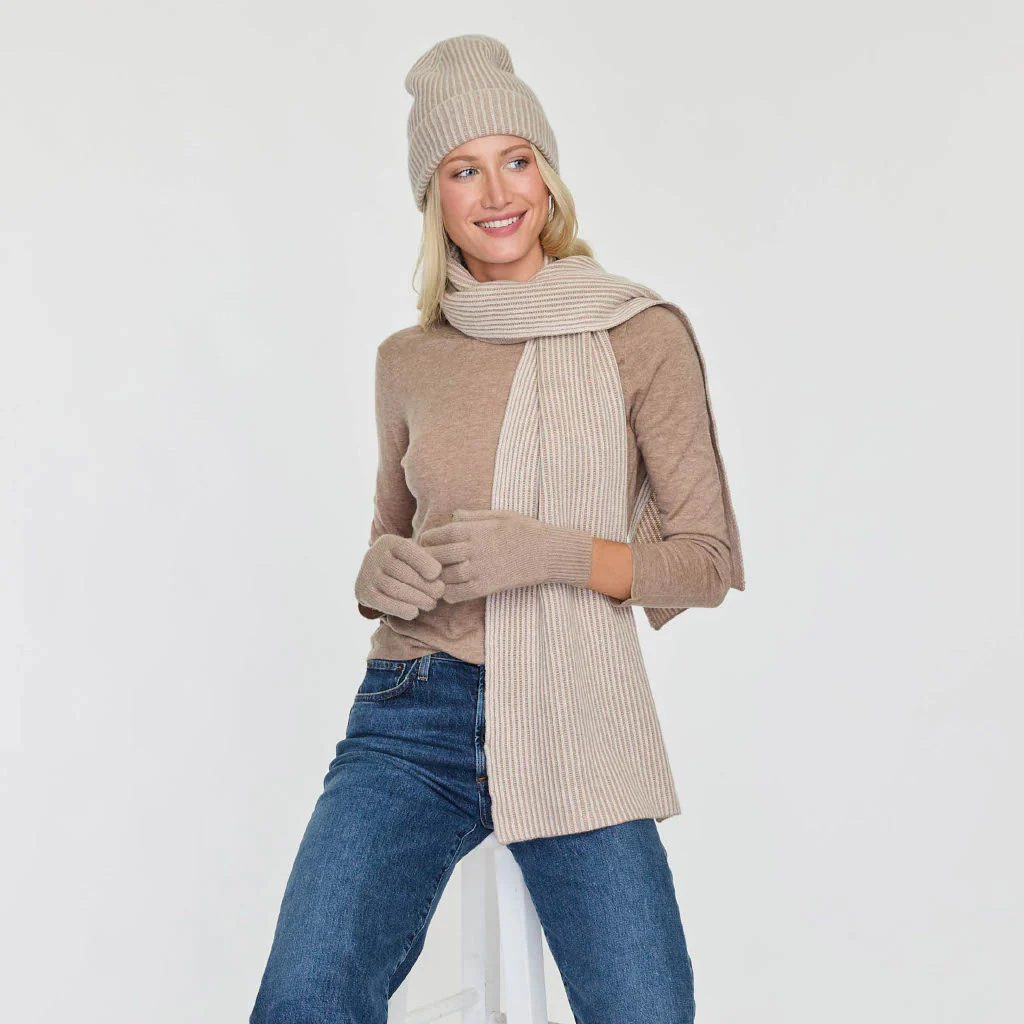 TWO TONE RIBBED HAT - Image 2
