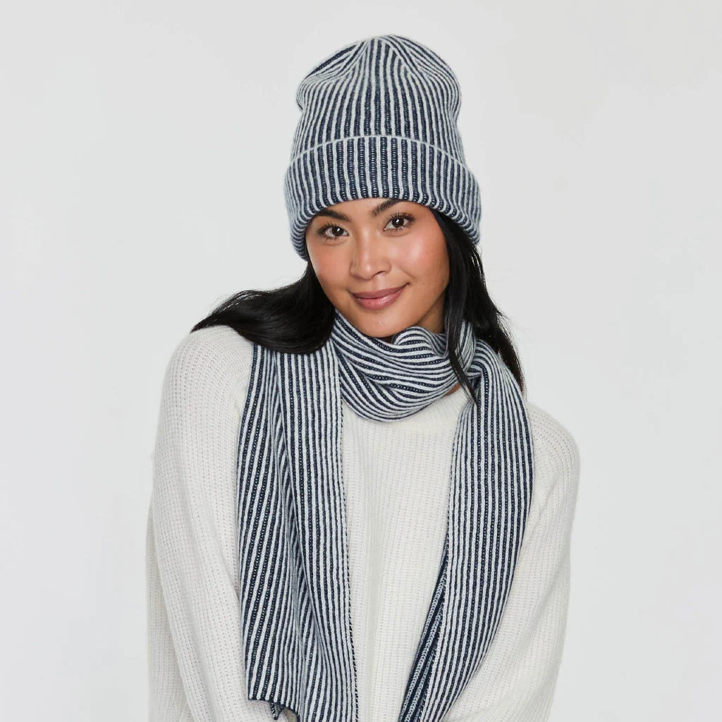 TWO TONE RIBBED HAT - Image 3